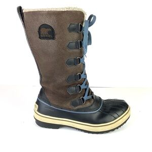SOREL TIVOLI LEATHER BROWN SNOWBOOTS